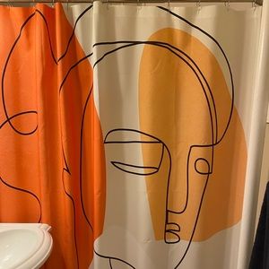 NWT Abstract face shower curtain
